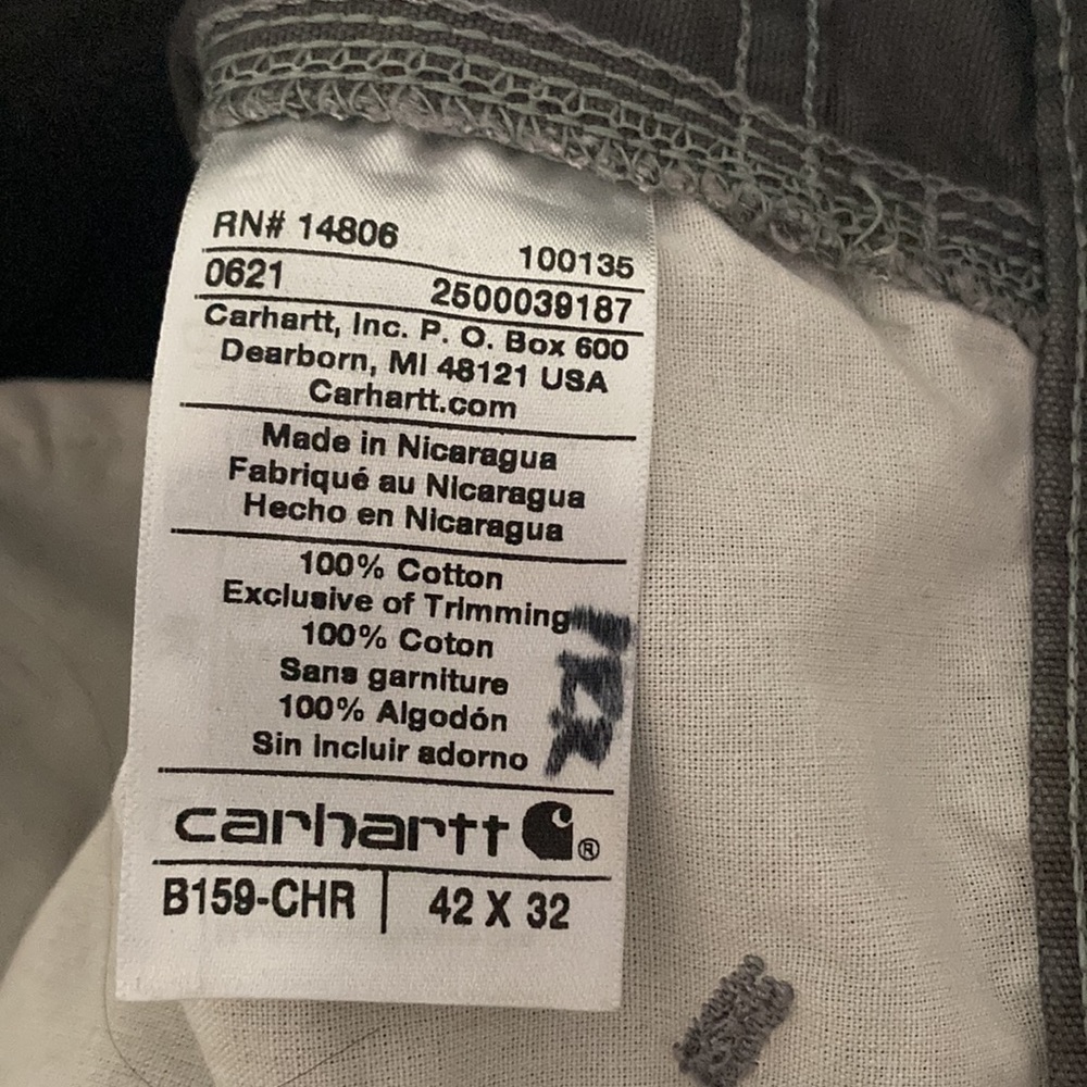 Carhartt Pants Mens Gray 40x32 Cotton - Picture 13 of 16